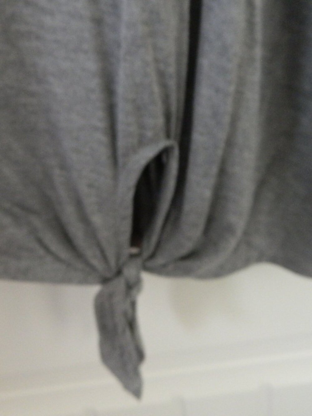 Black/Gray/Pattern Color Block Top - Picture 6 of 6